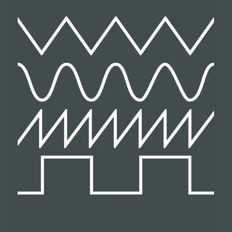 Synthesizer Waveforms (white font) #2