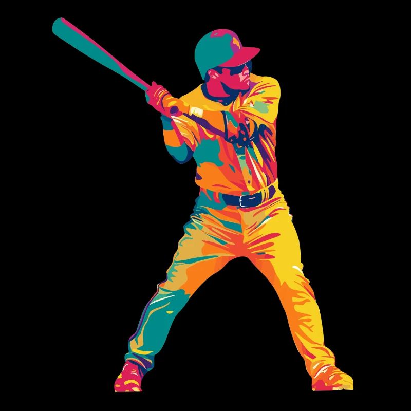 Pop-Art Baseball-Schwung