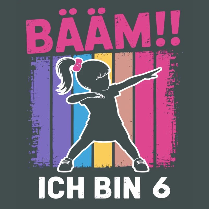 Bääm Ich bin 6 Dabbing Mädchen 6. Geburtstag