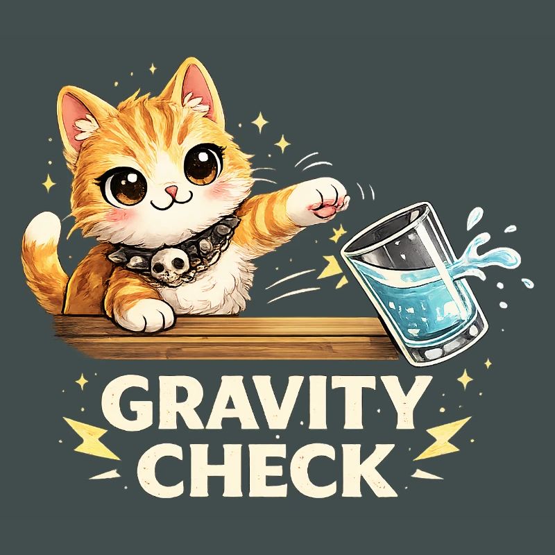 Déclaration drôle de chat Gravity Check