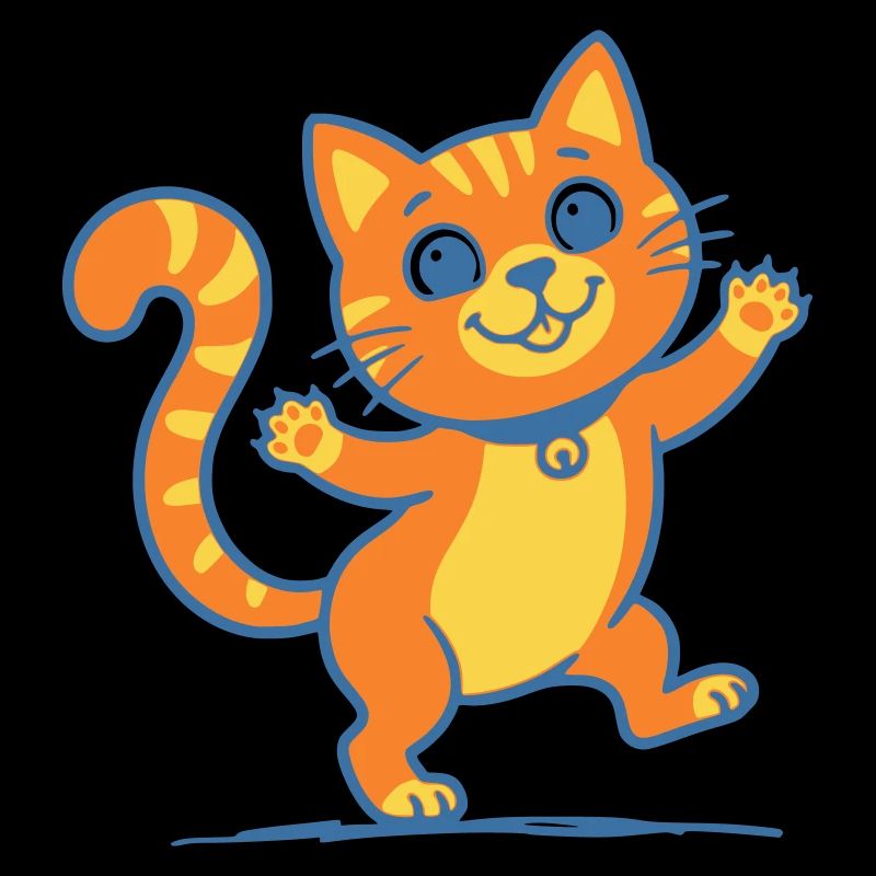 Lächelnde Orange Katze