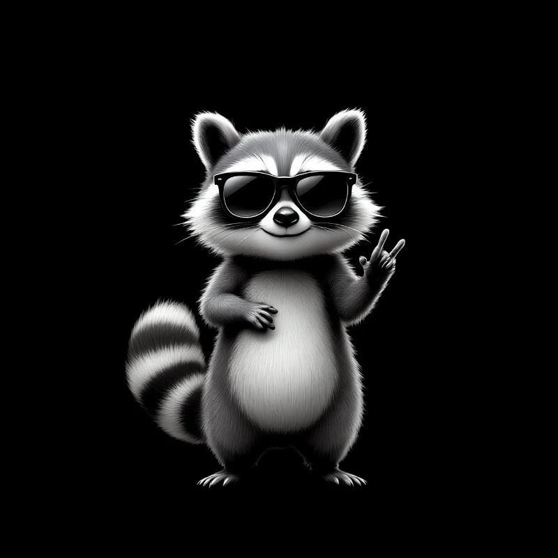 Waschbär mit Sonnenbrille