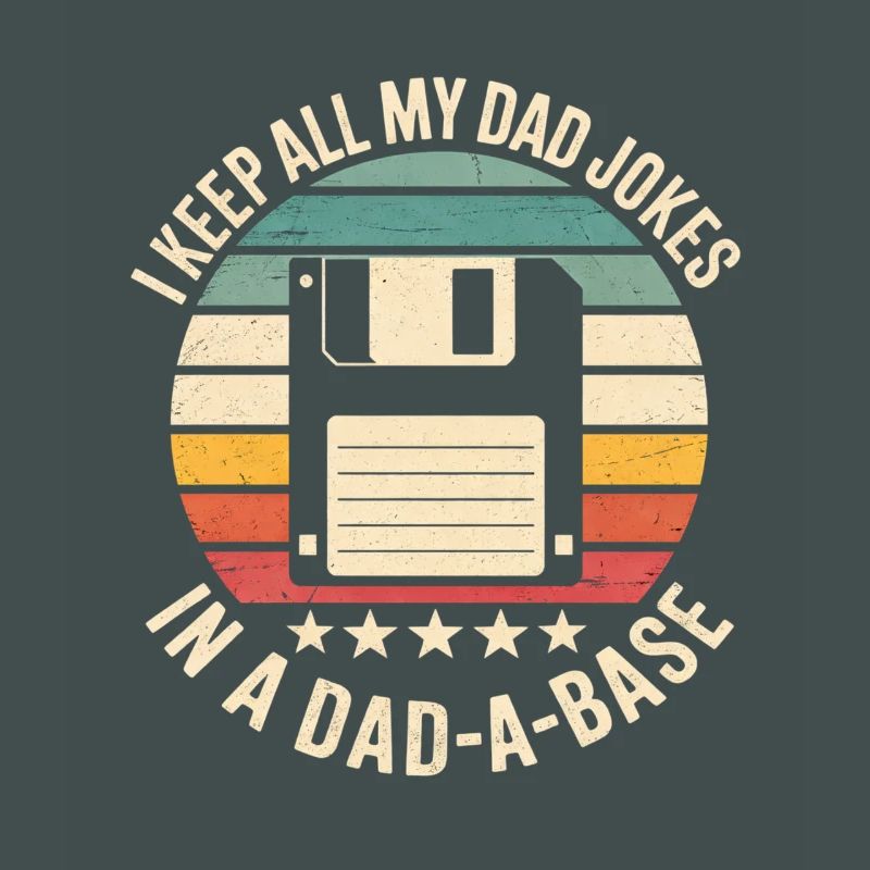 Retro Floppy Disk Humor Dad Jokes Database Database