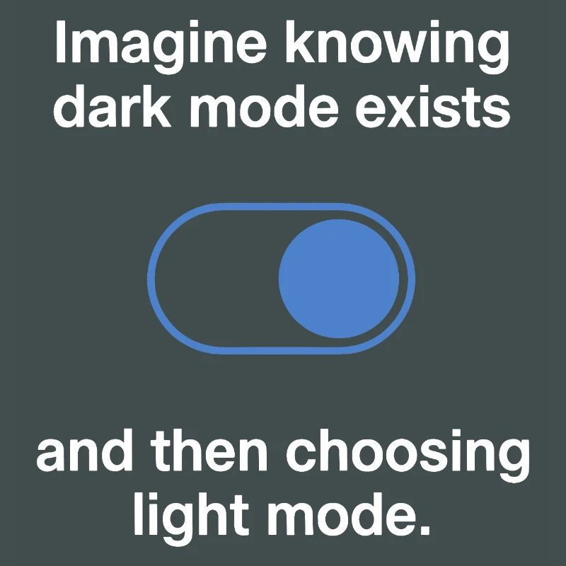 Dark Mode Exists Programmer IT Nerd Coder Office