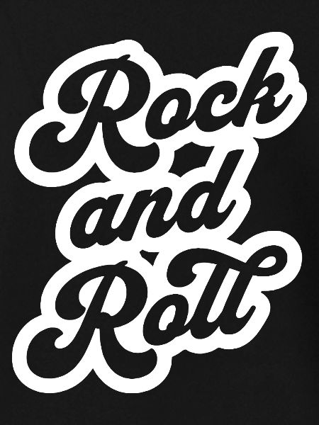 Rock and Roll Handskript-Logo T-Shirt