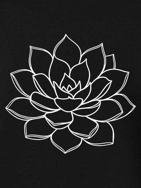 Minimal Line Lotusblüte