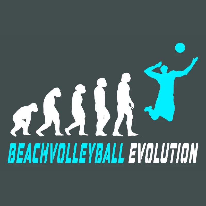 Beach volleyball evolution design / gift idea