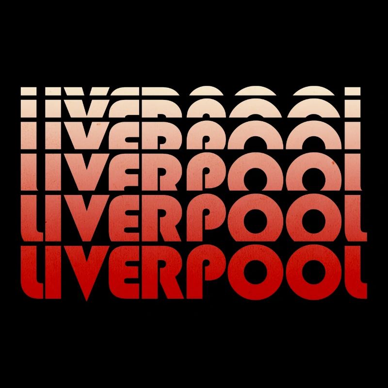 Liverpool Gradient Lettering Vertical