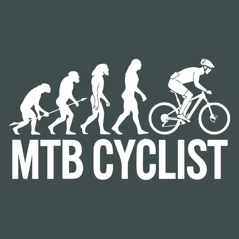 Evolution einer MTB-Radfahrer-Silhouette