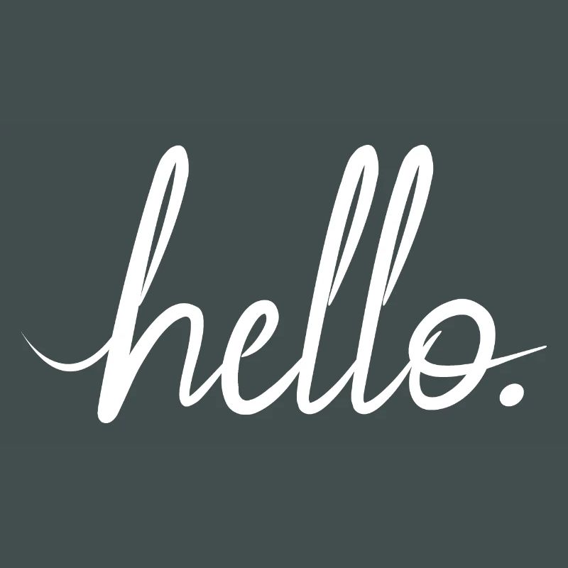 hello greeting statement friendly motivation logo