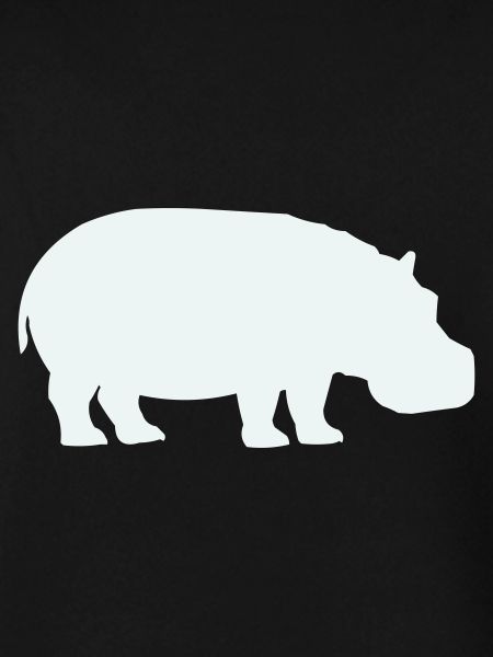 Blauer Hippo Silhouette