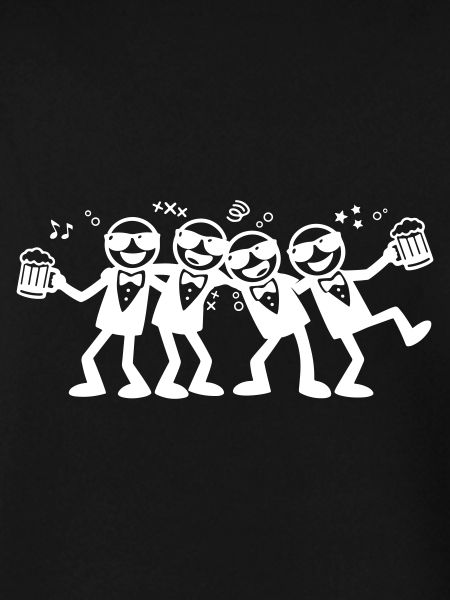 Bräutigam Freunde Gruppe Bier