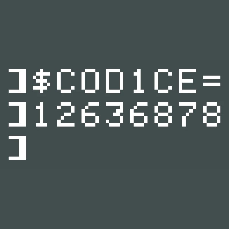 C0D1CE Codice 8-Bit Esadecimal Code Nerd Pix
