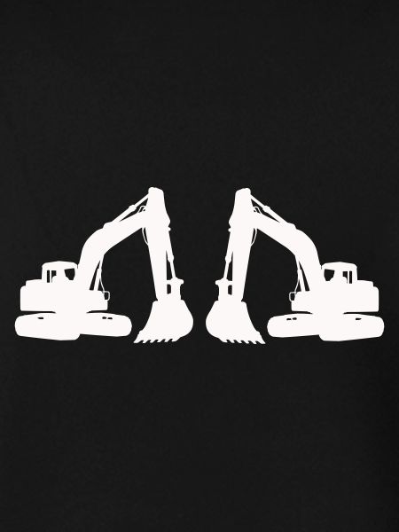 Doppel Bagger Silhouette