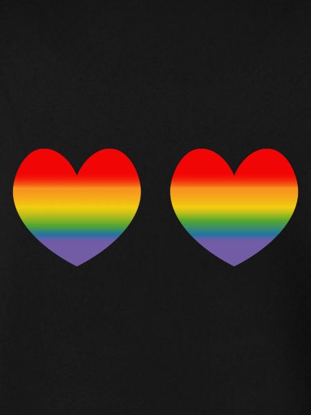 Zwei Regenbogenherzchen Verlauf