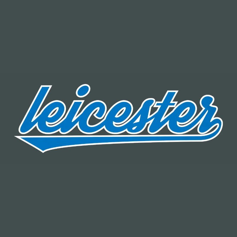 Leicester Blue Script Design