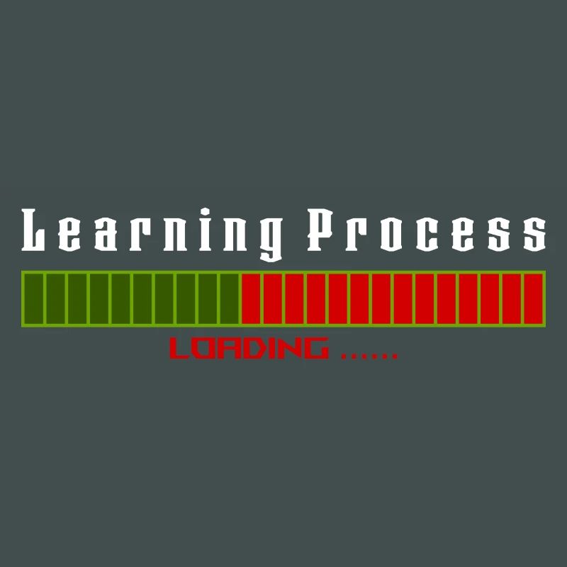 Learning Process Loading black shirt