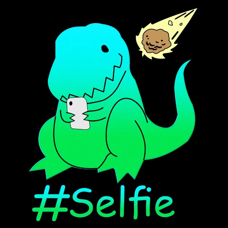 Lustiger Selfie Dinosaurier
