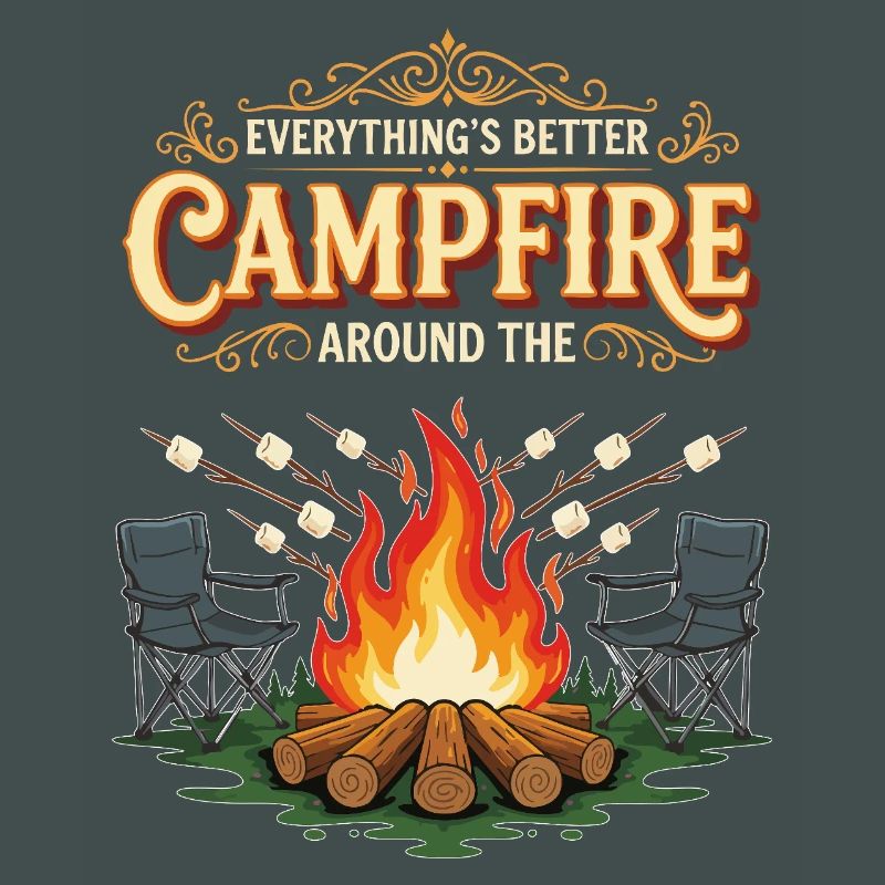 Campfire Marshmallow Everything Better Camping