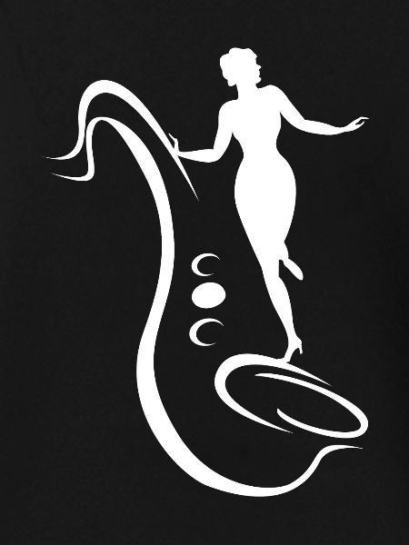 Saxofon und Frau