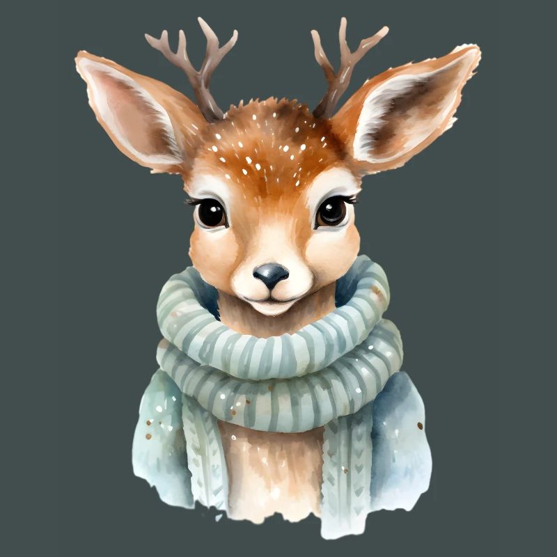 Rehkitz im Wintermantel