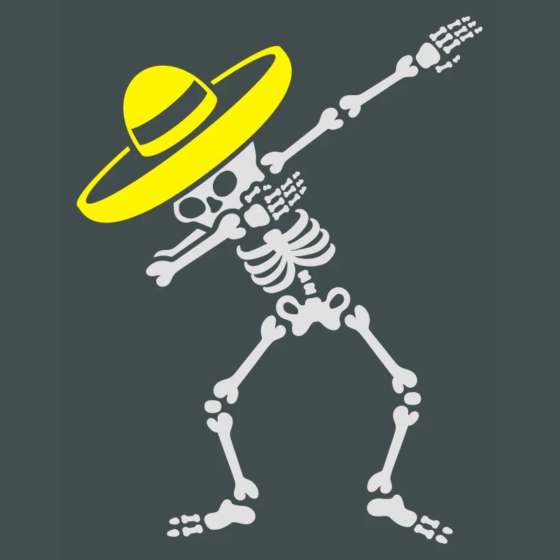Dab Dabbing skeleton Sombrero Mexico Cinco de Mayo