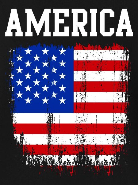 Distressed American Flag Graphic