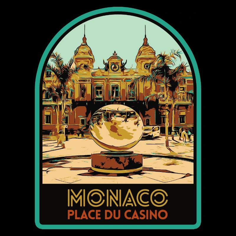 Illustration originale Casino Monaco Côte d'Azur