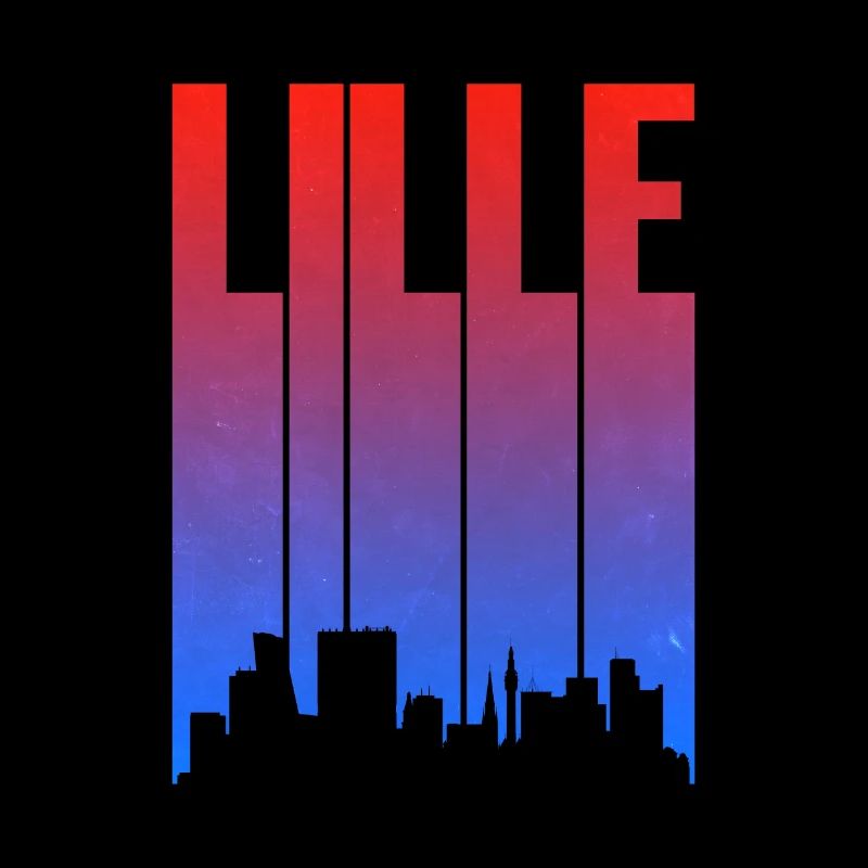 Lille City Skyline Gradient