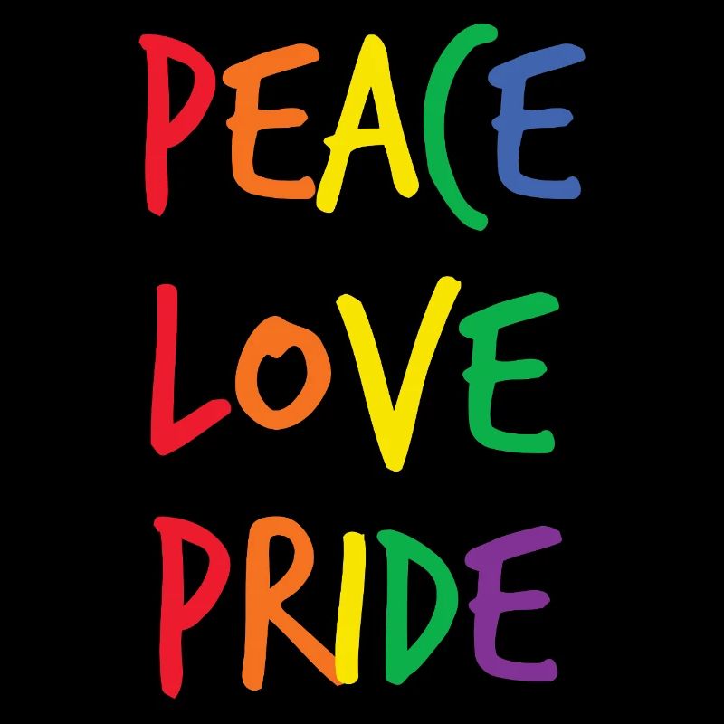 Regenbogen Peace Love Pride