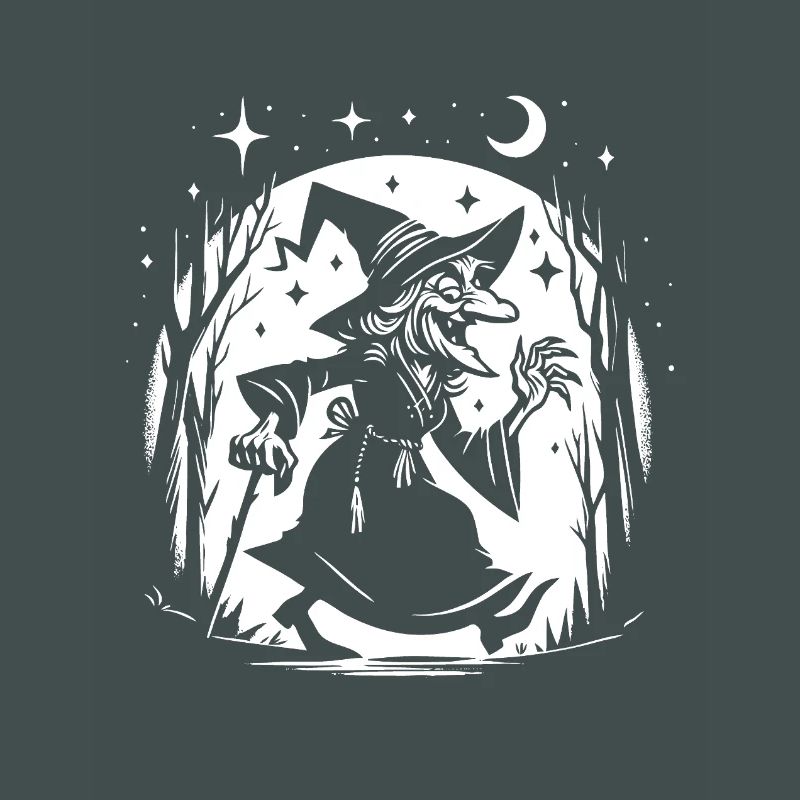 Funny Witch Design – Comic Fun