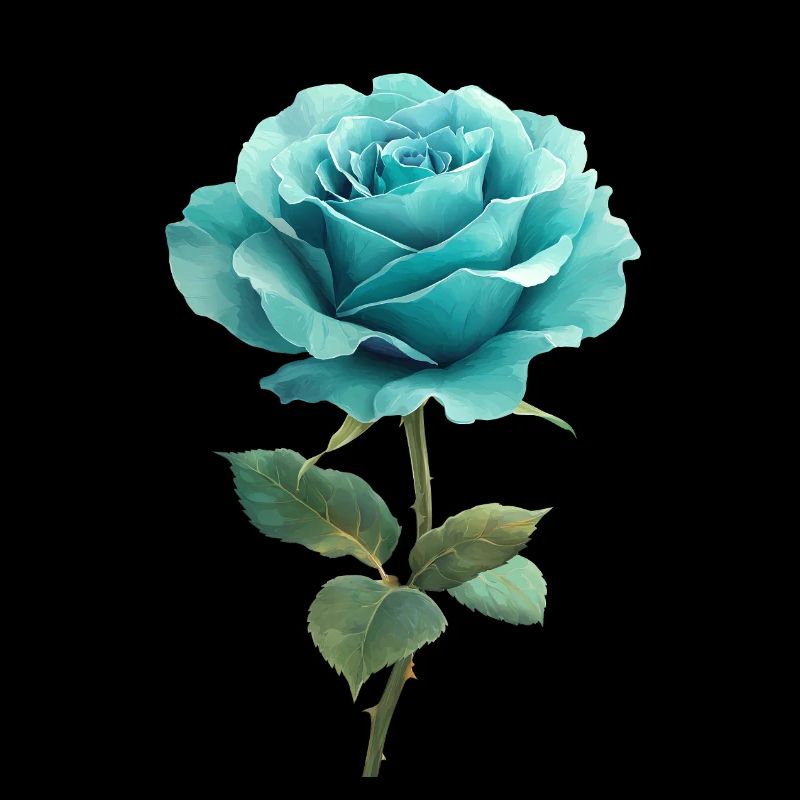 Turquoise Blue Rose