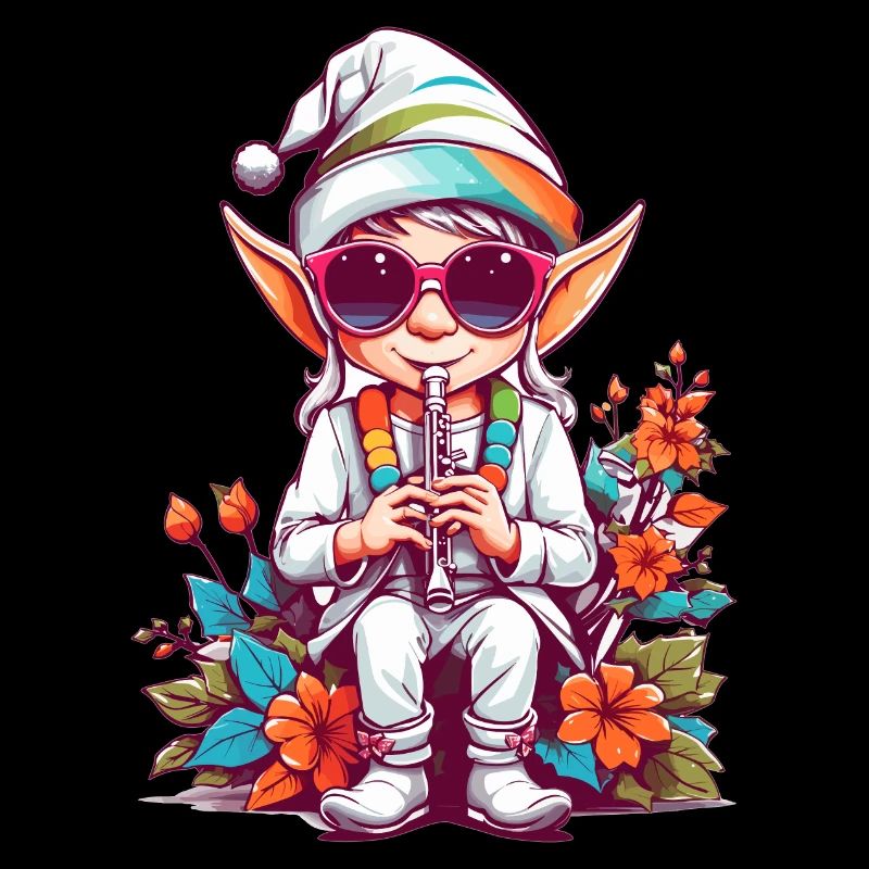Elf with flute