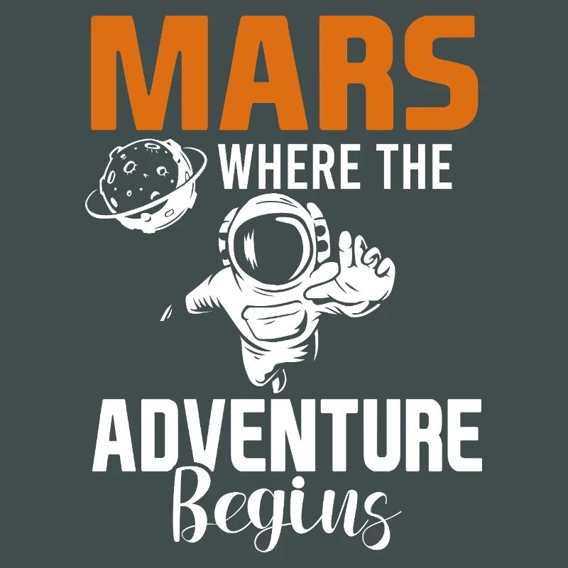 Mars Planet Space Vintage Rocket