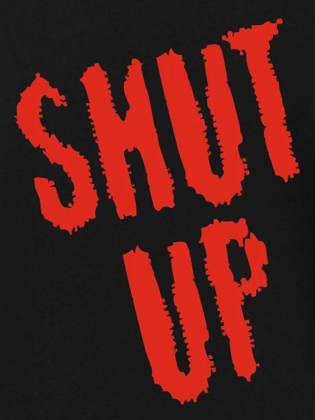 Sei still! (rot)