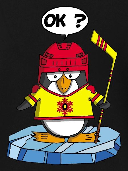 Pinguin und Wintersport