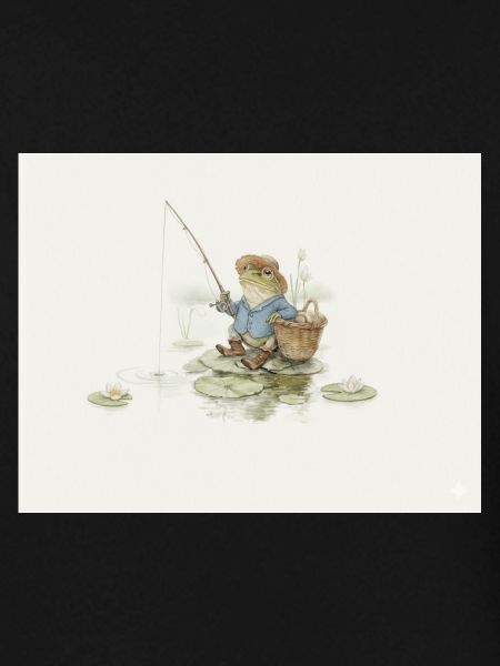 Charmanter Froschfischer Illustration