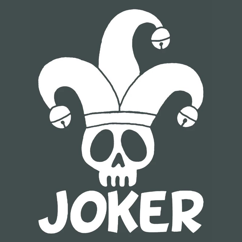 Crâne de joker blanc