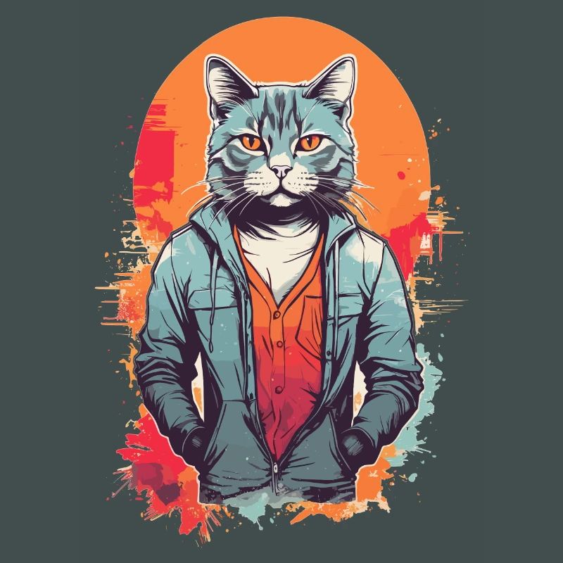 Coole graue Katze
