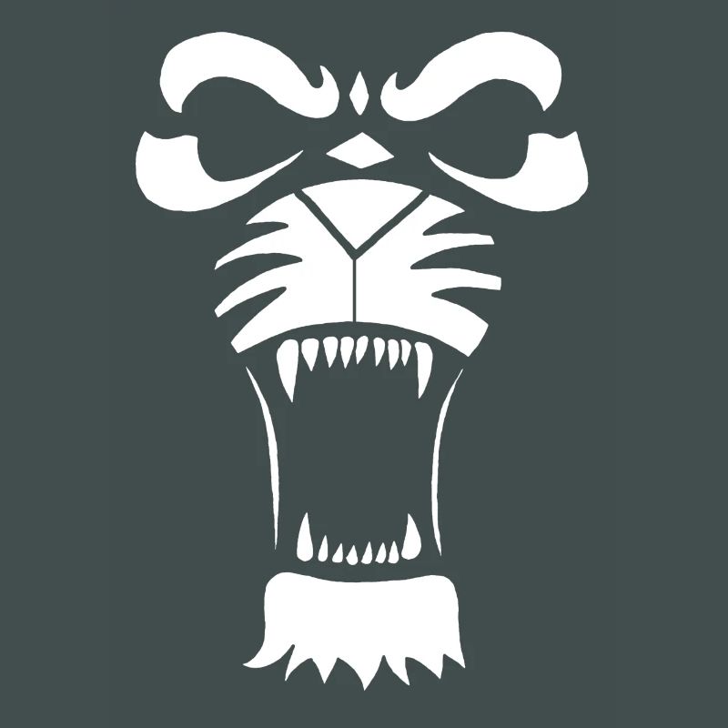 Raublöwe oder Tiger (Weiß)