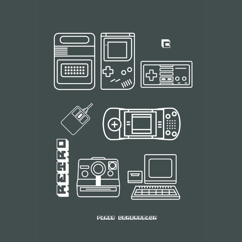 Retro Game Blueprint Nerd PC Game 8bit Console lol