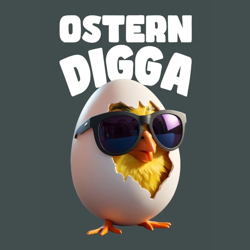 Funny Easter Digga Design with Chick and Egg