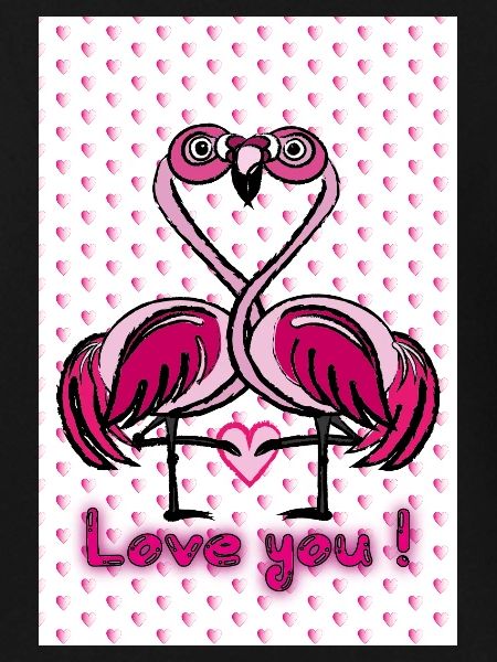 Flamingo love
