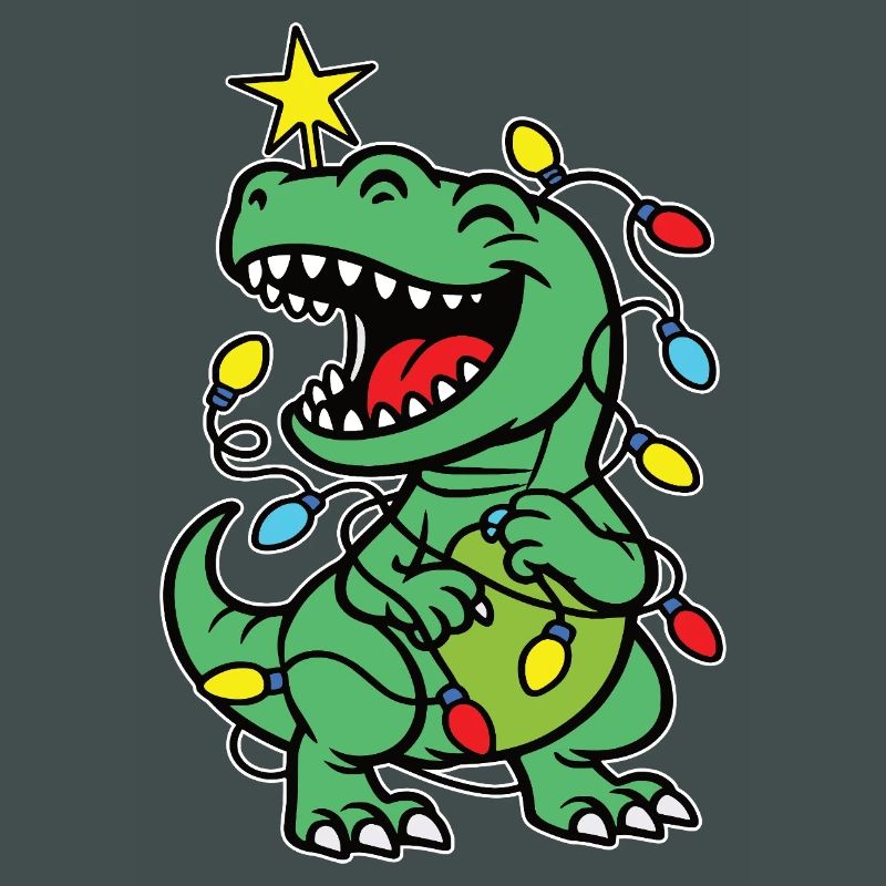 Imprimé élégant avec le sapin de Noël Dino « Tree Rex »