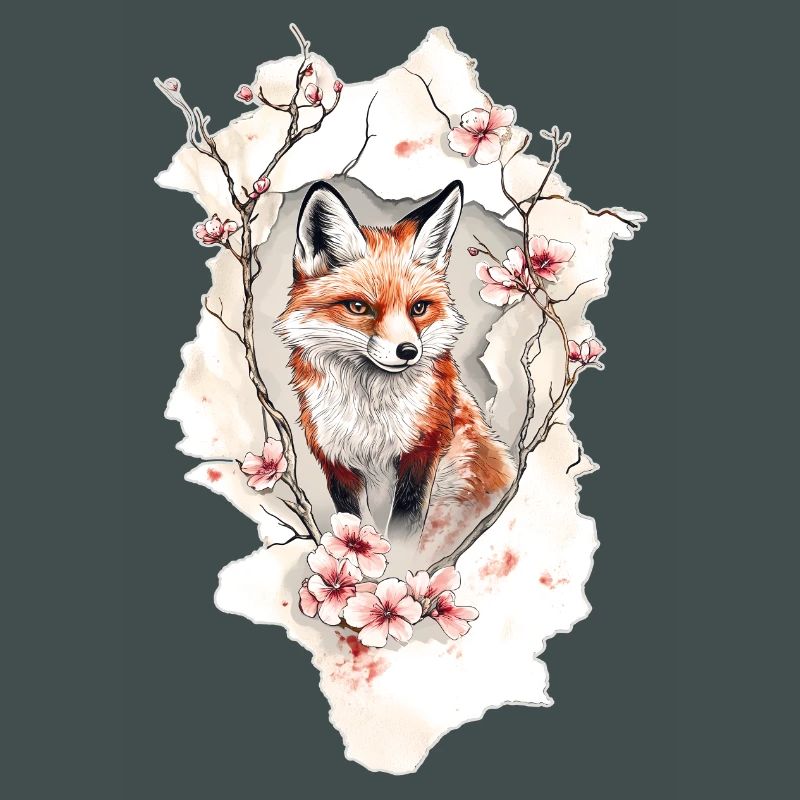Fuchs Kirschblüten