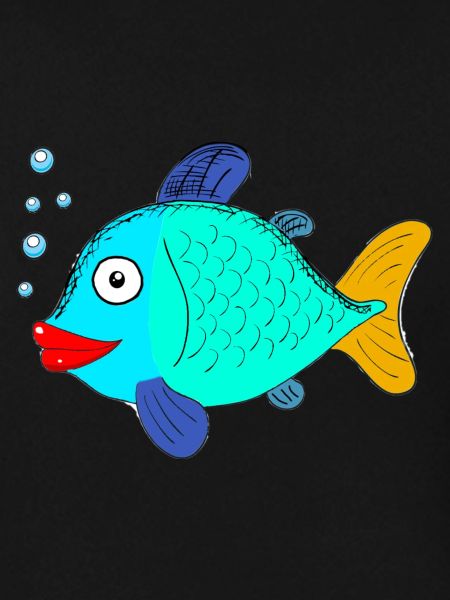 fisch mit Blubberblasen