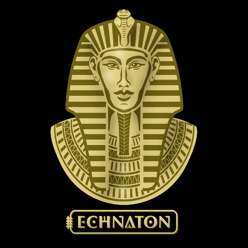 Portrait du pharaon en ton doré Akhenaton