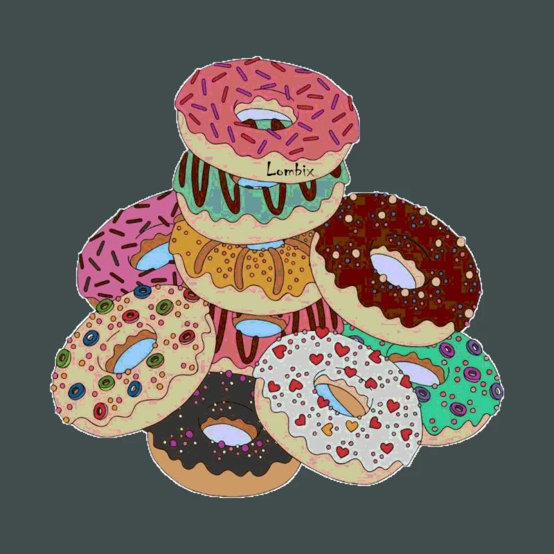 Pyramide der Regenbogen-Donuts