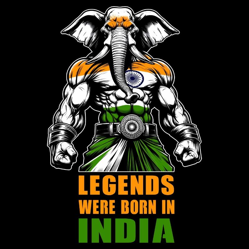 Motif de légendes d'éléphants d'Inde