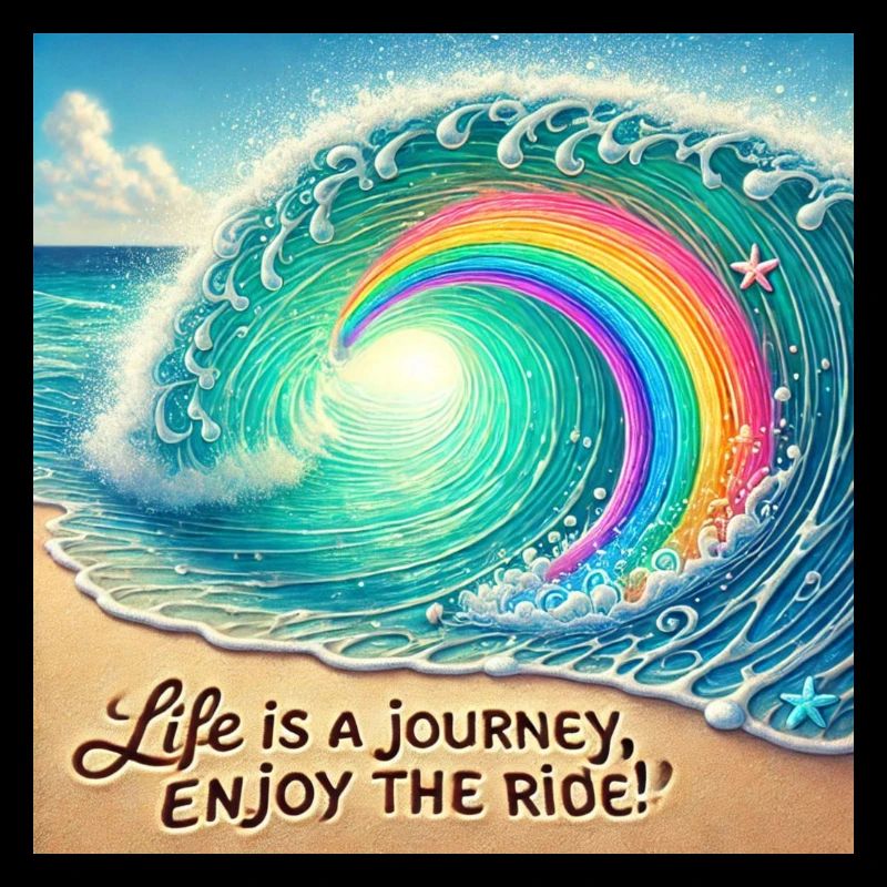 Wave Journey Rainbow Swirl